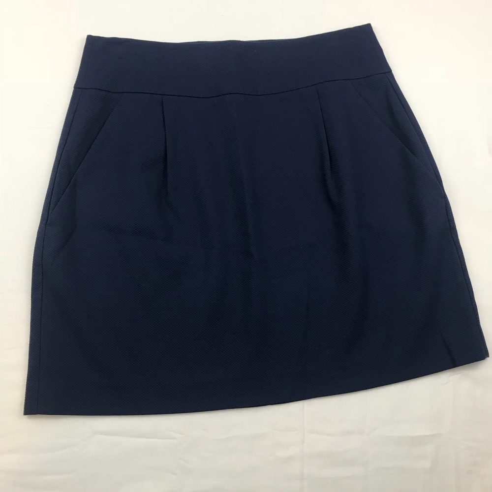 Theory Navy Blue Lacey B Ivona Stretch Skirt